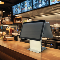 Système de point de vente pour café, écran tactile de 15,6 pouces, caisse enregistreuse tout-en-un avec imprimante, Windows/Android, garantie 1 an, modèle