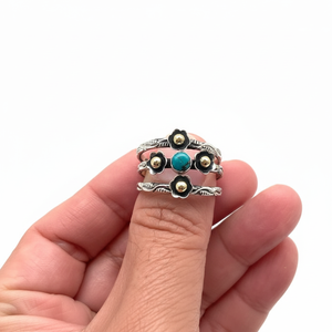 Joyería para mujer, anillo de estilo bohemio de plata, joyería de plata de ley 925, piedra preciosa turquesa, tendencia, anillo hecho a mano, regalo para el amor - Product Image 1