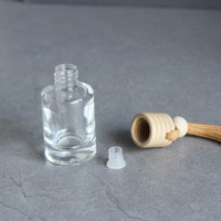Bouteille en verre transparente mate de 12 ml avec bouchon à vis en bois, dentelle beige, diffuseur de parfum pour voiture suspendu au rétroviseur, cylindre