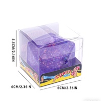 Jouet Squishy Diamant Pailleté en Maltose, Balle Transparente à Presser en Cristal, Jouet Sensoriel Anti-Stress à Rebond Lent pour Soulagement du Stress, Vente en Gros
