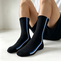 Chaussettes de sport en coton pour hommes, OEM ODM, logo personnalisé avec emballage personnalisé, vente en gros de chaussettes en vrac