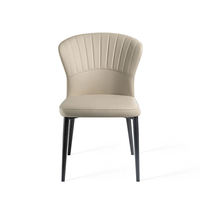 Chaise de salle à manger moderne de haute qualité, revêtement en cuir de luxe, support stable en métal pour une salle à manger élégante, usage domestique