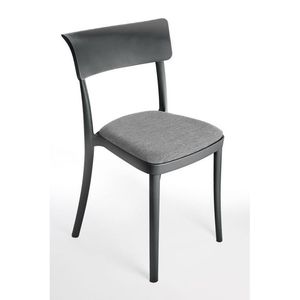 Sedia imbottita in velluto in polipropilene dal Design moderno per cucina e sale da pranzo con 5 colori Options-SPP0CG - Product Image 3