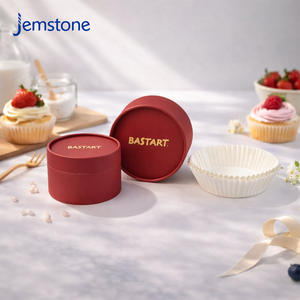 Caja Redonda de Cartón Kraft para Pasteles, Material Reciclable de Grado Alimenticio, Envase de Tubo de Papel para Pastel de Queso con Logotipo Estampado en Oro - Product Image 6