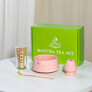 Bol mélangeur en céramique de porcelaine japonaise fait main 500 ml, style <span class=keywords><strong>vintage</strong></span>, pour thé et café, avec bec verseur, <span class=keywords><strong>rose</strong></span>, blanc, noir - Product Image 5