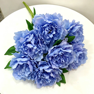 Bouquet de pivoines artificielles blanches LF776-4, grandes fleurs de pivoine en soie pour mariage, bouquet de mariée, décoration de centre de table - Product Image 2