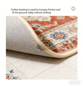 Tapis à poils ras pour animaux <span class=keywords><strong>de</strong></span> compagnie, lavable en machine, style vintage, antidérapant, motif géométrique, pour <span class=keywords><strong>salle</strong></span> à manger - Product Image 3