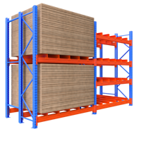 Système de rayonnage à palettes en acier réglable à 5 niveaux, robuste, pour entrepôt, avec étagères multi-niveaux pour usage industriel