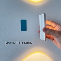 Lampe de nuit LED sans fil à détecteur de mouvement PIR rechargeable pour intérieur, design créatif Wason, idéale pour couloir, placard, etc.