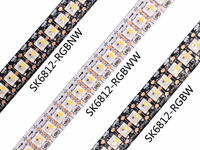 Éclairage décoratif Bande LED RGB Couleur blanche Ip30 144 pixels 5v Sk6812 Bande LED adressable RGBW Pixel LED RGBW RGB Rgbic Nw Cw Ww