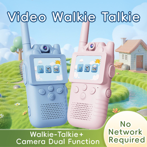 Walkie Talkie Inalámbrico para Niños con Lente Giratoria de 180°, Captura de Fotos, Función de Linterna, <span class=keywords><strong>Juguete</strong></span> de Aventura para Campamento al Aire Libre, Regalo - Product Image 2