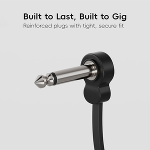 1/4 pollici TS Jack corto cavo Patch chitarra elettrica 90 gradi angolo PVC giacca per microfono altoparlante MP3 Audio Video accessorio - Product Image 3