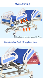 Tempat Tidur Rumah Sakit Manual Tiga Fungsi Harga Terjangkau, Tempat Tidur Medis Multifungsi, Tempat Tidur Perawatan Rumah untuk Tempat Tidur Perawatan Rumah Sakit - Product Image 4