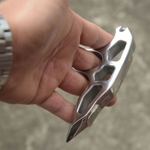 Stainless Steel Thumb Knuckle <b>Duster</b> 170g Self Defense Window Breaker Outdoor Hand Support Ring - Product Image 2