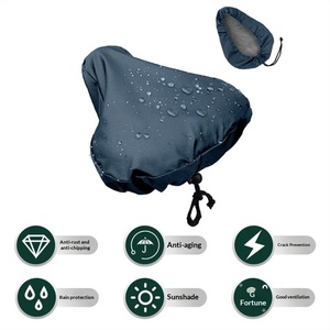 Funda Impermeable para Sillín de Bicicleta, Poliéster 210T, <span class=keywords><strong>Cubierta</strong></span> Antipolvo con Cordón, Protección Solar, Cojín Universal para Bicicleta de Montaña y <span class=keywords><strong>Carretera</strong></span> - Product Image 4
