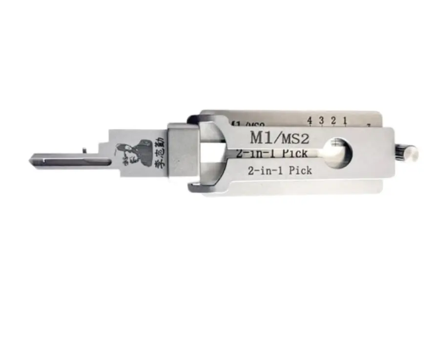 Wholesale Lishi m1 lock picks 2-1 Pick For M1/MS2 Master Lishi Lock Decoder Locksmith Lock Pick Tools