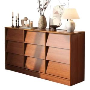 Cómoda de madera maciza con nueve cajones, mueble de almacenamiento para sala de estar y dormitorio - Product Image 5