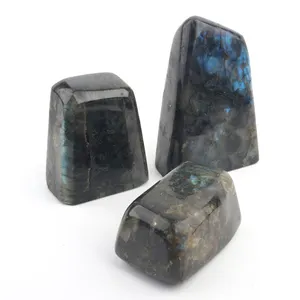 Venta al por mayor especímenes curativos minerales naturales cristales de piedra de Labrador pulidos para la decoración del hogar
