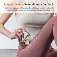 Masseur corporel vibrant à double tête, rechargeable par USB, moteur sans balais, mini pistolet de massage pour les muscles profonds