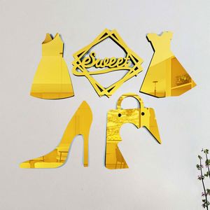10cm/ 20CM Symbols <b>Acrylic</b> <b>Mirror</b> Diy 3D Wall Sticker with EVA DIY English Letters for Wedding love Letters Decorative - Product Image 6