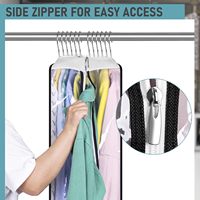 Sacs à vêtements transparents pour accrocher des vêtements Sacs à vêtements pour robes Manteau long en fourrure Housses de rangement pour placard