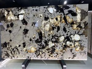 Dalles de quartz personnalisées de luxe en pierre de fond, dalles de quartz rétroéclairées, granit patagonia pour projet Viall - Product Image 5