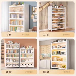 Armoire de rangement multi-niveaux anti-poussière en acier au carbone épaissi, étagère de cuisine, buffet multifonctionnel - Product Image 4