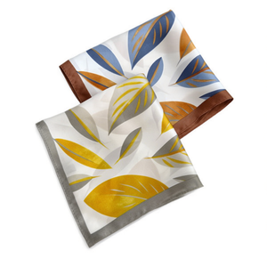Foulard Quadrato a Forma di Foglia 70x70cm 38g Accessorio di Moda per Donne - Product Image 1