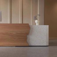 Bureau d'accueil personnalisé, simple et moderne, en bois pour bureau, salon, hôtels, salons de beauté, peinture, pour salles de sport, centres commerciaux