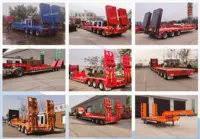 Liangshan फैक्टरी निर्माता कम कीमत 3 धुरों 50 टन 4 धुरों कम बिस्तर ट्रेलर 100 टन lowboy लोडर ट्रक ट्रेलर