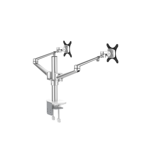 2モニターマウントデスクスタンドホルダーガススプリングダブルメタルブラケットブラックホワイトスライバーモニターアーム - Product Image 2