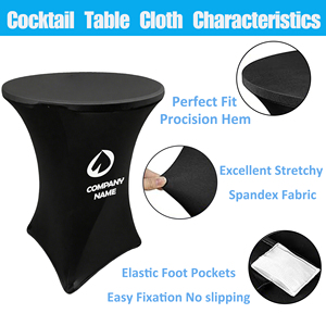 <b>Round</b> Highboy Stretch <b>Table</b> Covers Hotel & Restaurant Events <b>Table</b> <b>Cloth</b> Trade Show Cocktail <b>Table</b> <b>Cloth</b> - Product Image 5