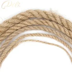 3-10mm DIY หัตถกรรมปอกระเจาธรรมชาติ Hemp String Jute Twine String สำหรับบรรจุภัณฑ์และตกแต่ง