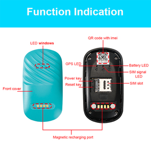 G51 Wearable Mặt dây chuyền <span class=keywords><strong>GPS</strong></span> Tracker với cuộc gọi thông minh bằng giọng nói talkback cảm biến chuyển động màn hình sức khỏe cho vật nuôi trẻ em - Product Image 6