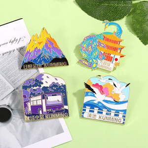 Imanes de Nevera Metálicos Promocionales Personalizados, Imanes de Nevera Metálicos de Viaje con Esmalte Suave y Chapado en Oro, Pegatinas - Product Image 5