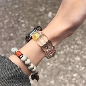 สายรัดแฟชั่นแบบยูนิเซ็กส์สำหรับผู้ใหญ่และเด็ก สายนาฬิกาแบบยืดหยุ่นคริสตัลใสสีผสมสำหรับนาฬิกาซีรีส์ 10/11 - Product Image 6