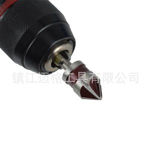 Hss Co 5% Round Shank Five Blade Chamfering Tool Metal Deburring Taper Countersunk For Metal Workpiece - Product Image 3