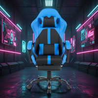 Chaise de jeu pliable haut de gamme ergonomique en PVC avec support lombaire pour salle de jeux PC et joueurs