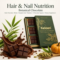 Suplemen Cokelat Botani Cokelat Hitam Nutrisi Rambut dan Kuku Biotin Biji Labu Suplemen Diet Bambu