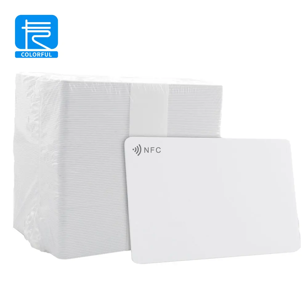 Erişim kontrolü akıllı RFID 2024 için NFC kart yüksek kaliteli yazdırılabilir boş beyaz kart