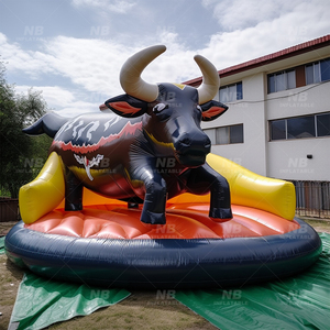 Toro Mecánico Inflable para Desafío de Equilibrio con Máquina Giratoria Loca para Entretenimiento Infantil - Product Image 6