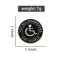 Tous les Handicapades Ne Sont Pas Visibles – Badges en Émail pour la Sensibilisation à la Handicapation, Accessoires de Mode pour Sacs à Dos et Vêtements, Cadeaux