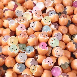 Dessin animé lumineux résine artisanat <span class=keywords><strong>petit</strong></span> ornement poulet coquille d'oeuf figurines miniatures <span class=keywords><strong>jardin</strong></span> paysage décorer - Product Image 5