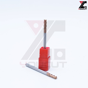 Fraise carrée à 4 dents en carbure monobloc FE-3-50-4F-D3 pour usinage CNC de précision de petits moules en acier inoxydable et acier allié, OEM - Product Image 1