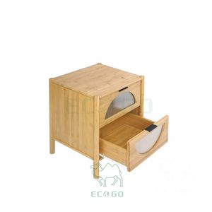 La table de chevet en bois massif Arialynn: une pièce étonnante et élégante pour la décoration de la chambre à coucher - Product Image 3