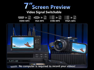 Convertisseur vidéo analogique CVBS S-<span class=keywords><strong>Video</strong></span> 720P en numérique MP4 1080P, boîte d'enregistrement vidéo AV, carte de capture pour cassettes VHS DVD - Product Image 4