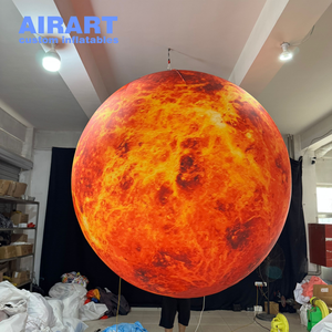 Planeta Inflable de 2 Metros Hecho a Medida - Planetas del Sistema Solar Inflables para Exhibiciones de Eventos Espaciales - Planeta Sol Inflable - Product Image 2