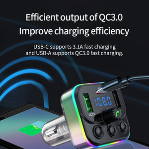 Qc3.0 pd20w nhanh sạc xe hơi sạc rảnh tay không dây Kit MP3 máy nghe nhạc <span class=keywords><strong>FM</strong></span> <span class=keywords><strong>Transmitter</strong></span> không dây <span class=keywords><strong>FM</strong></span> modulator - Product Image 3