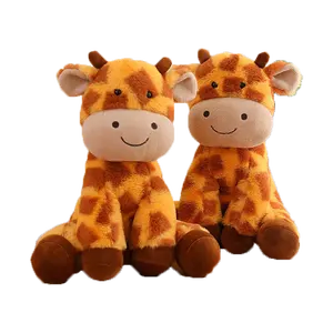 Yüksek kaliteli yumuşak dolması bebek oyuncak çocuklar için rahatlatıcı oyuncak hayvan zürafa peluş oyuncaklar çocuk