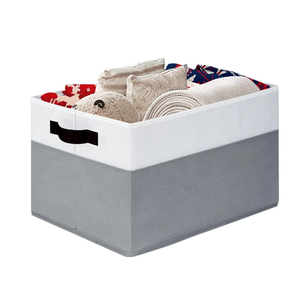 Caja <span class=keywords><strong>de</strong></span> almacenamiento organizadora <span class=keywords><strong>de</strong></span> <span class=keywords><strong>ropa</strong></span> <span class=keywords><strong>de</strong></span> tela no tejida plegable moderna, resistente al agua, ajustable, fácil <span class=keywords><strong>de</strong></span> limpiar, con capacidad <span class=keywords><strong>de</strong></span> 20-35L - Product Image 6